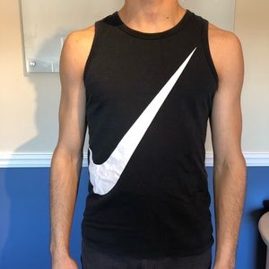 Nike Black/White Big Swoosh Tank Top